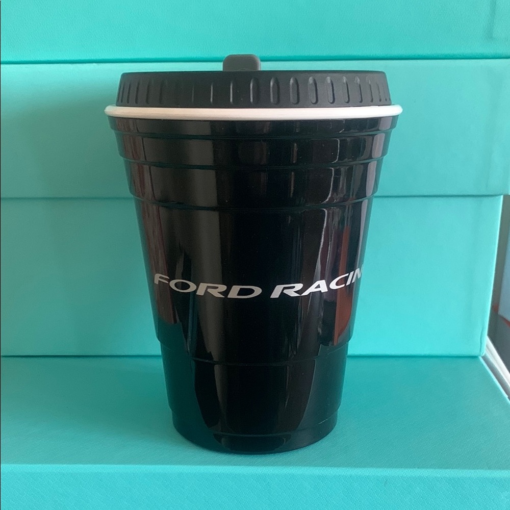 Ford Racing Black Travel Mug new